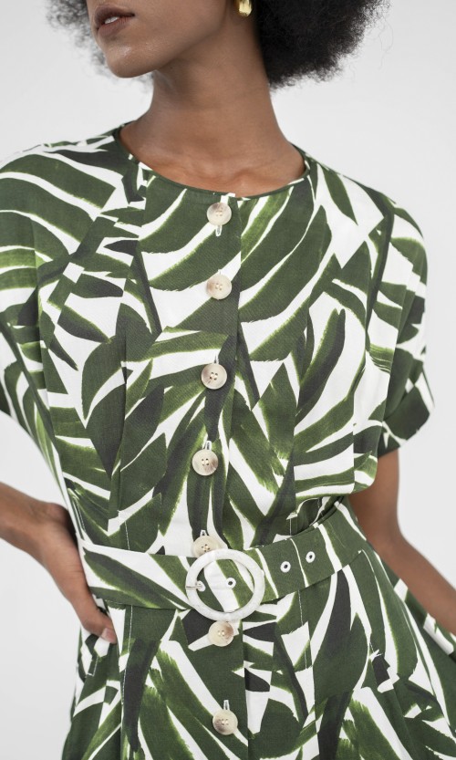 SIXDO Raw Midi Dress